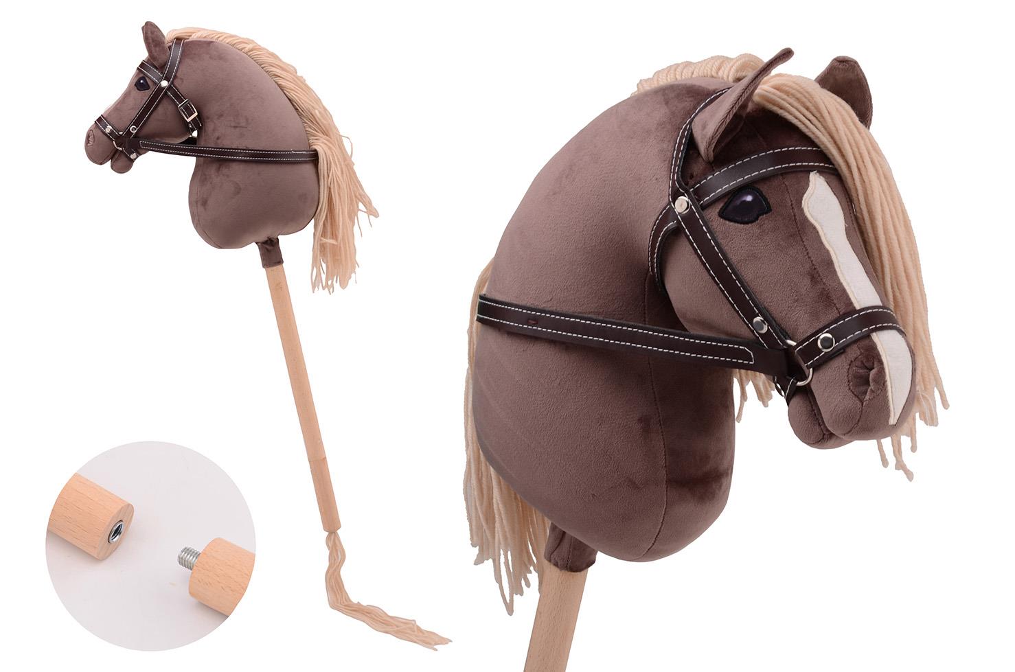 Holly Hobby Horse  koń DELUXE na kiju 80cm braun 2229822298