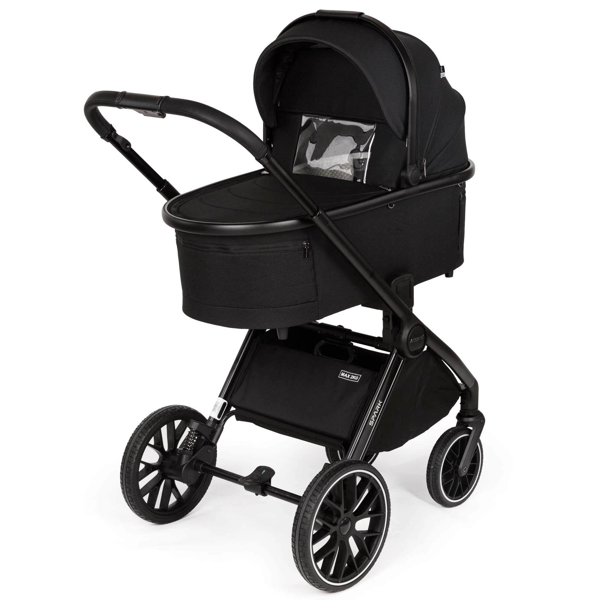 Adamex Spark Velvet Wózek Głęboko-Spacerowy Carbon 7 32_max