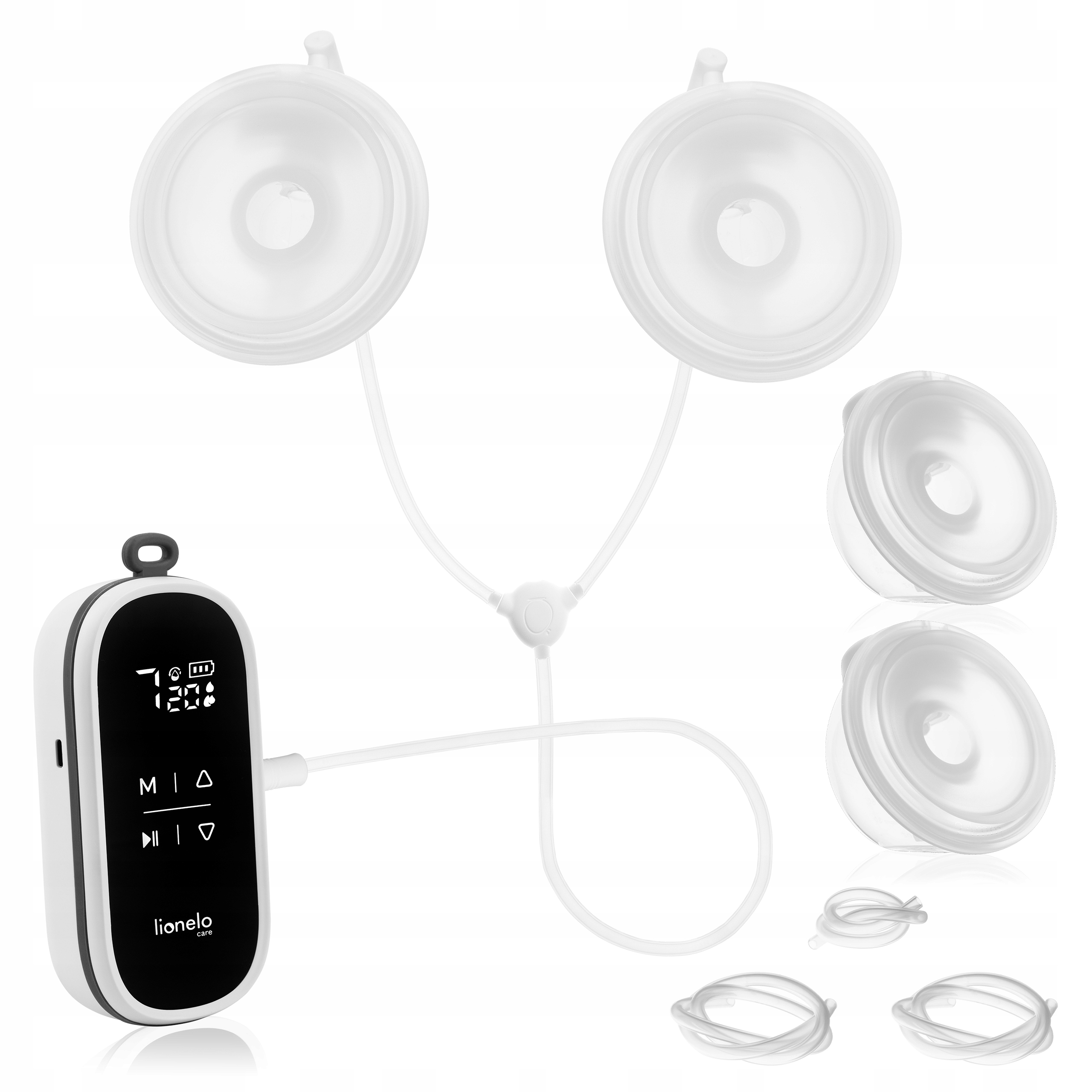 Lionelo Twee Go Podwójny Laktator Elektryczny hands-free Grey Concrete LAKTATOR-PODWOJNY-ELEKTRYCZNY-bezprzewodowy-120min-pracy-LIONELO-TWEE-FREE