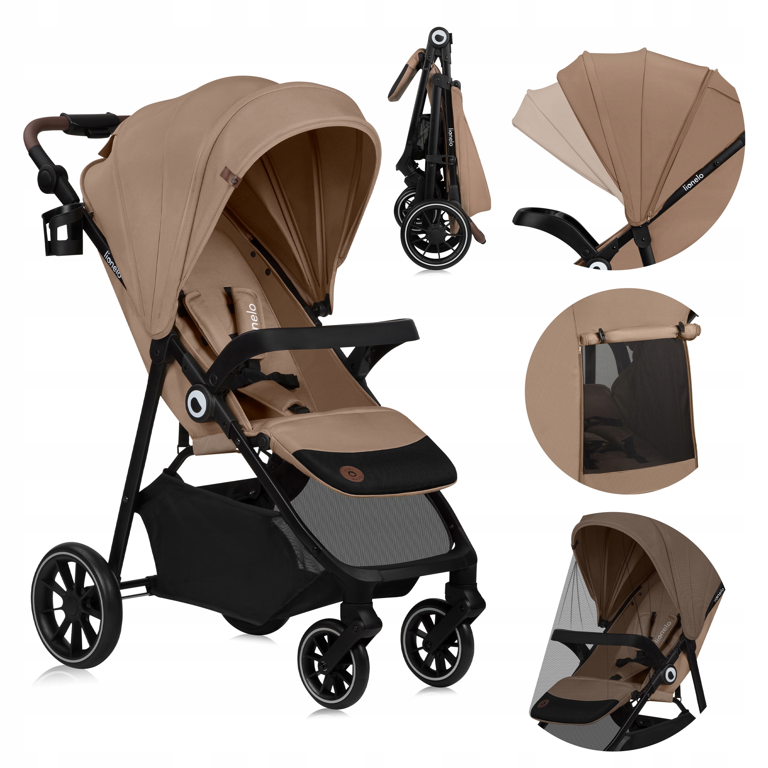 Lionelo Emma One Wózek Spacerowy Beige Sand LIONELO-Wozek-spacerowy-EMMA-ONE-Beige-Sand