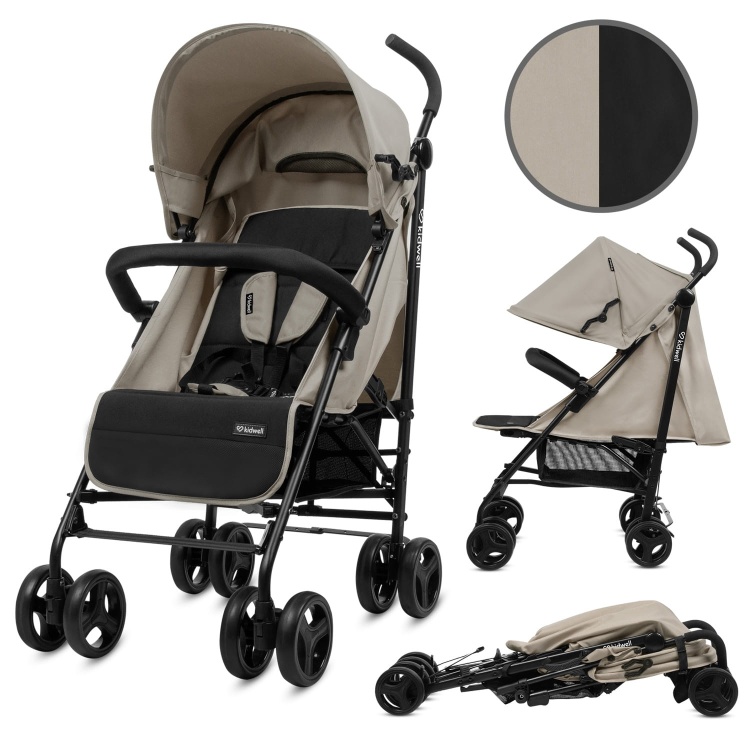 Kidwell Qugar Wózek Spacerowy Beige Black WOSPQUG02A0