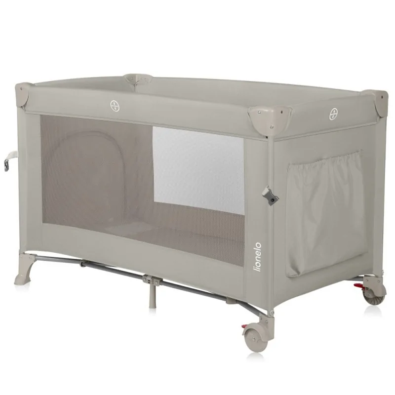 Lionelo Ellen - łóżeczko turystyczne 3w1 z opuszczanym bokiem | Beige Sand lionelo-ellen-lozeczko-turystyczne-z-opuszczanym-bokiem-beige-sand