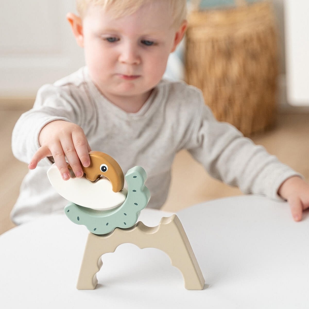 Done by Deer Drewniana Układanka Happy Clouds 8f0571758b5444a7a2577f93db6728c2