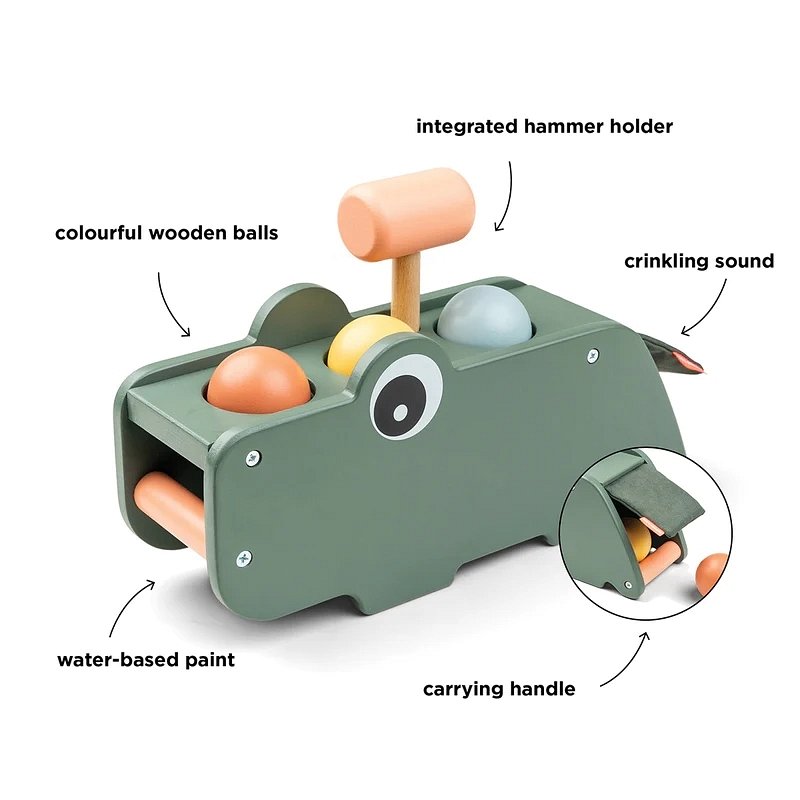 Done by Deer Przebijanka Drewniana Croco 81de7ba60dd34b83a7f4c5c7b797f1ea