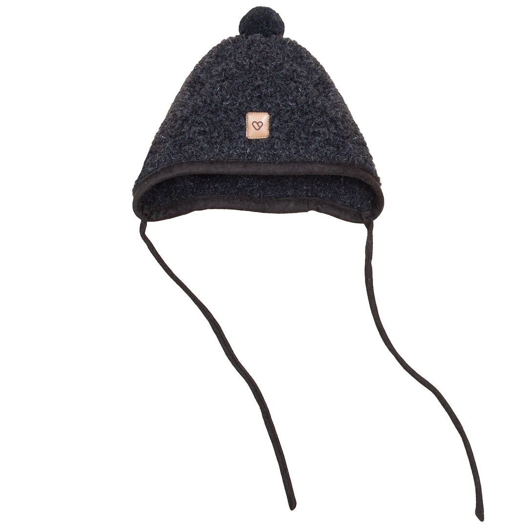 Zaffiro Czapeczka Tulip Nevada Wełniana S (0-6m) Anthracite 5902745612423-01