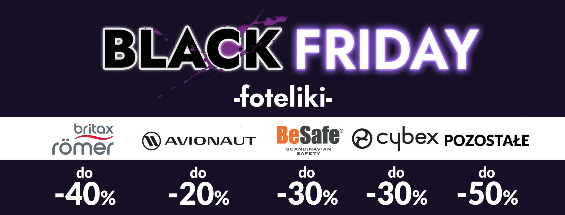 Foteliki samochodowe na black friday