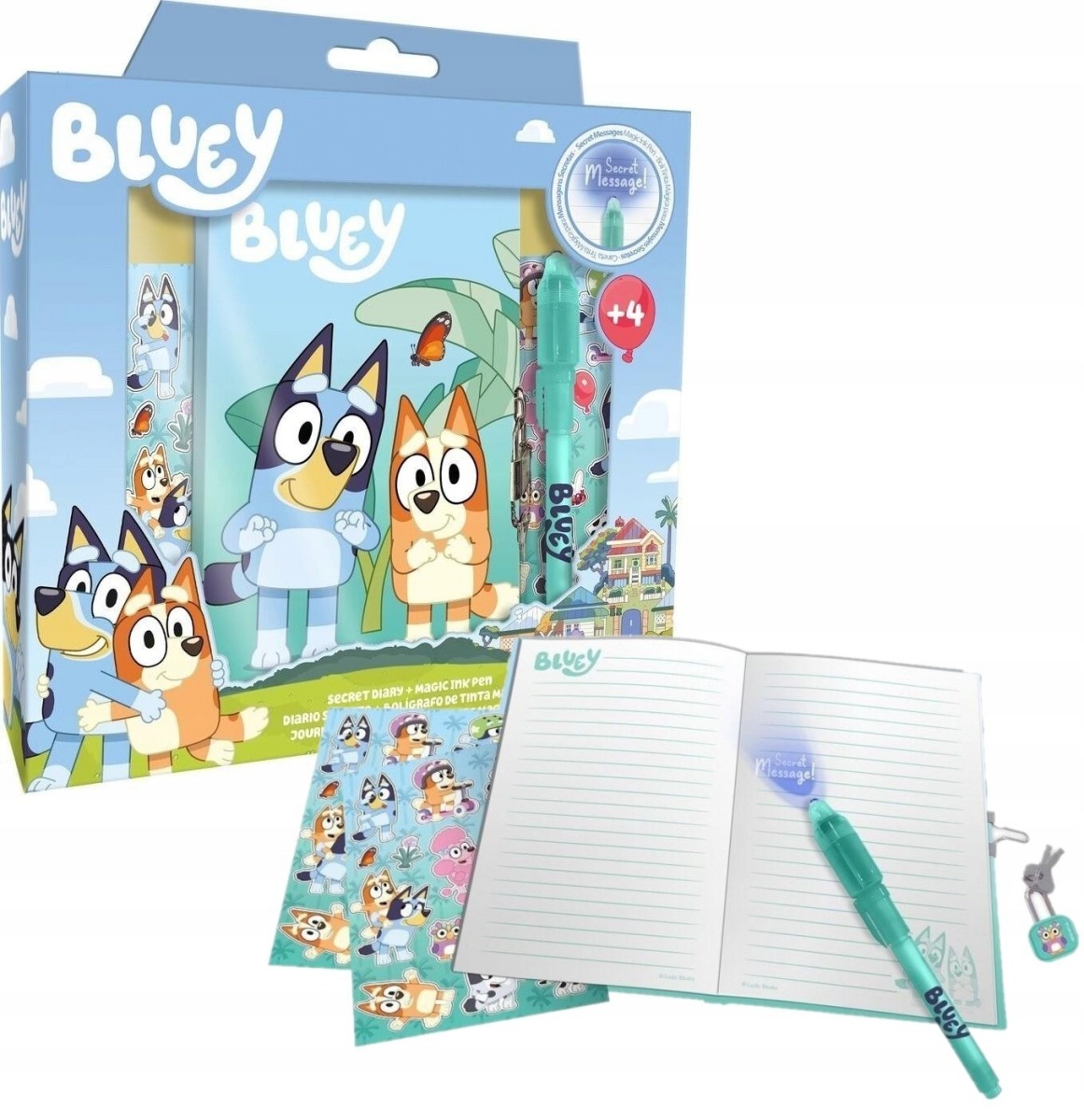 Kids Euroswan Pamiętnik A6 z magicznym piórem i naklejkami Bluey pamietnik-a6-z-magicznym-piorem-i-naklejkami-bluey_28853_01