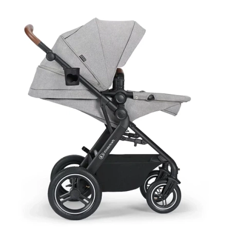 Kinderkraft B-Tour Mink Pro Wózek Głęboko-Spacerowy + Fotelik 0-13 kg Zestaw 3w1 Light Grey