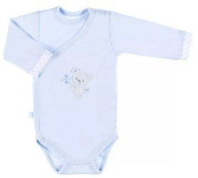 Body Newborn Zakładane z Długim Rękawem Niebieski r.48