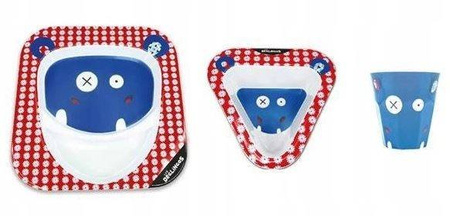 Deglingos Komplet do Karmienia z Melaminy Hipopotam