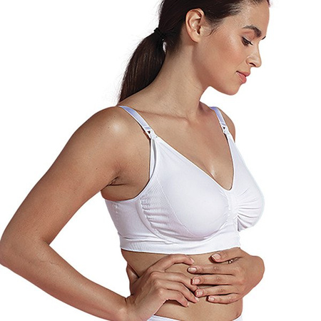 Carriwell 3100 Bezszwowy Biustonosz Do Karmienia Gelwire Biały S