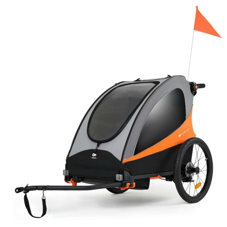 Kinderkraft Nava Przyczepka Rowerowa 3w1 Pomarańczowa
