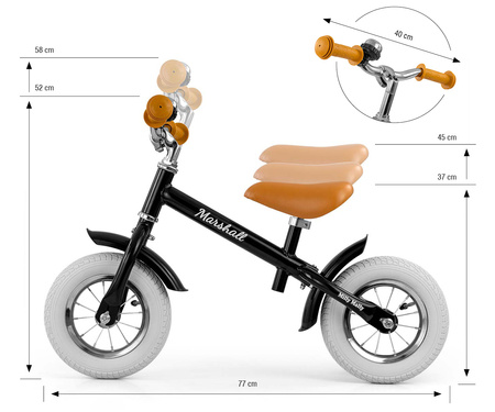 Milly Mally Rowerek Biegowy Marshall Air Black