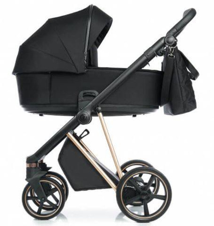 Roan Ivi Wózek Głęboko-Spacerowy Rama Gold Mat Raven