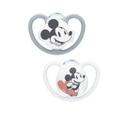 NUK Smoczek Slikonowy Myszka Miki 2 Sztuki 6-18 Miesięcy