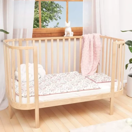 ATB Grand Zaokrąglone łóżeczko dziecięce 140×70 Drewniane