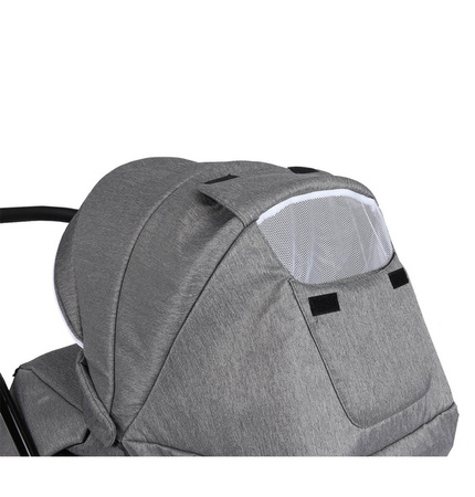 Kunert Mila Wózek Głęboko-Spacerowy 2w1 Czarny Biała Rama Koła Żelowe