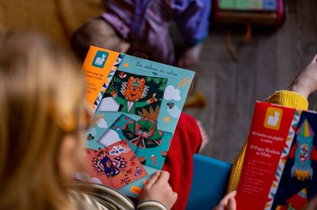 Janod Zestaw Kreatywny Przestrzenne Kartki Pop-Up 3D Zwierzęta 6+