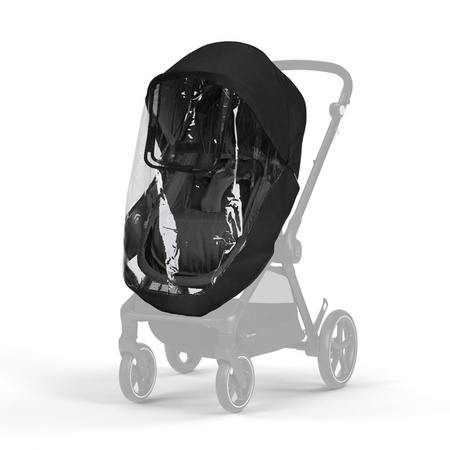 Cybex Eos Basic 3w1 Wózek Głęboko-Spacerowy Rama Czarna + Adaptery + Fotelik Aton B2 I-Size Moon Black + Baza One + Materac do Gondoli