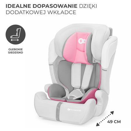 Kinderkraft Comfort Up I-Size Fotelik Samochodowy 9-36 kg Różowy