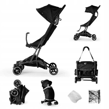 Kidnort Snöpetrel Wózek Spacerowy Czarny