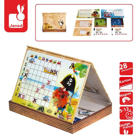 USZKODZONE OPAKOWANIE Statki gra magnetyczna, Janod