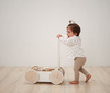 ooh noo Drewniany Chodzik Pchacz do Nauki Chodzenia Biały