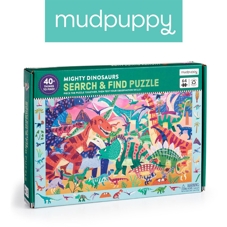 Mudpuppy Puzzle obserwacyjne Potężne dinozaury 64 elementy 4+