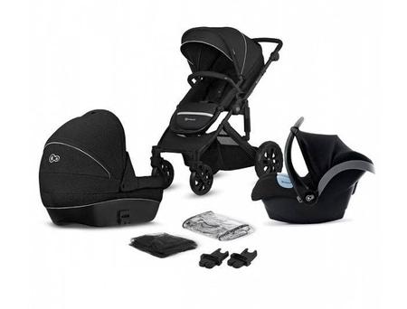 Kinderkraft Prime Lite Wózek Głeboko-spacerowy 3w1 Deep Black