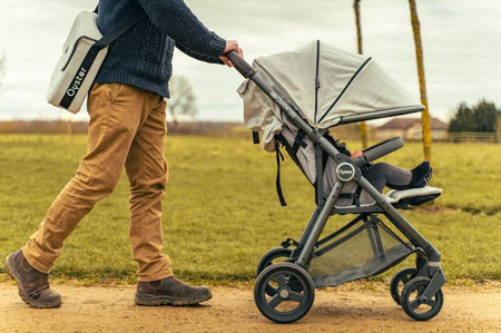 Oyster Zero Gravity Wózek Spacerowy Mustard stelaż szary