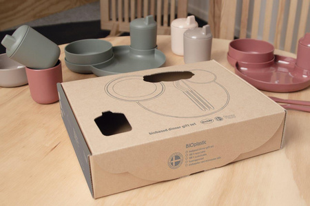 Dantoy TINY BIObased Zestaw naczyń Dinnertime Red