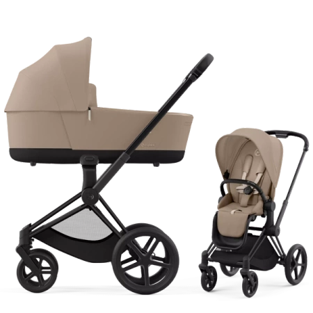 Cybex Priam 4.0 Wózek Głęboko-Spacerowy + Cloud T i-Size Fotelik Samochodowy 0-13kg Plus Cozy Beige + Baza T