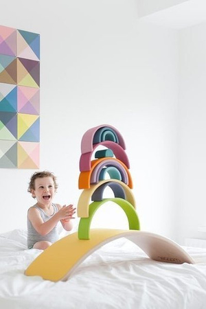 Wobbel Oryginal Deska Do Balansowania z Filcem Transparent Wild Rose