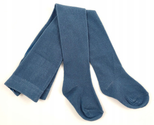 YO! RAJSTOPY gładkie bawełniane niebieskie 80-86