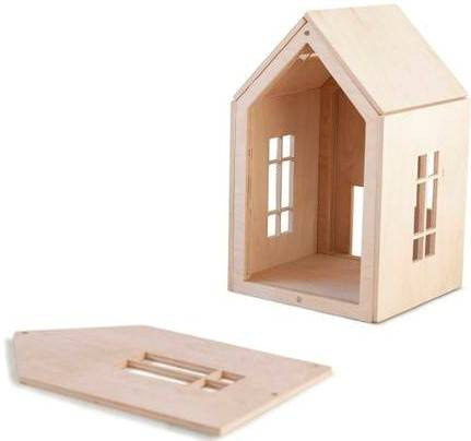 Babai Drewniana Zabawka Domek Dla Lalek z Magnes Rozmiar L Naturalny