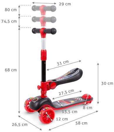 Kidwell Rimba Hulajnoga Balansowa z Siodełkiem Race