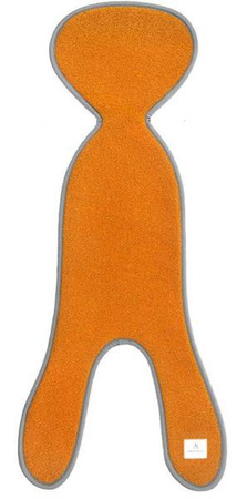 Simple Wool Litlle Merry + Wkładka Termoaktywna Antypotowa Do Fotelika 0-13 kg Pomarańczowy