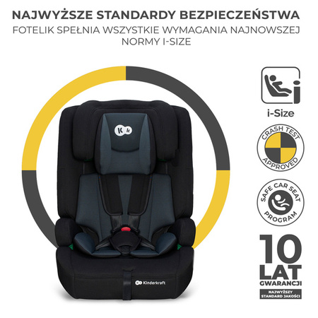Kinderkraft Safety Fix 2 I-Size Fotelik Samochodowy 9-36 kg Czarny
