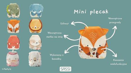 Sassi Plecak mini dla dzieci Leniwiec