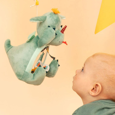 Lilliputiens Przytulanka aktywizująca z lusterkiem "A kuku" Smok Joe 6 m+