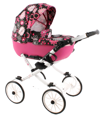 Adbor Viki Wózek dla Lalek Kwiatki Vi-01