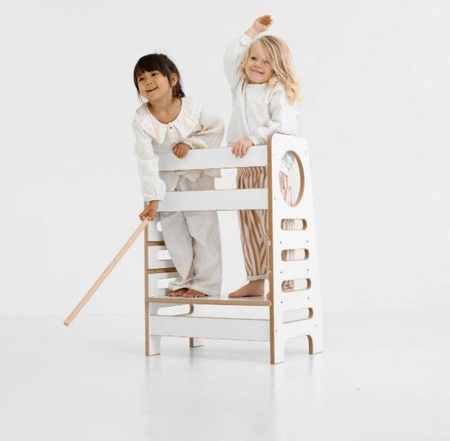 Baby Wood M Double Kitchen Helper Biały