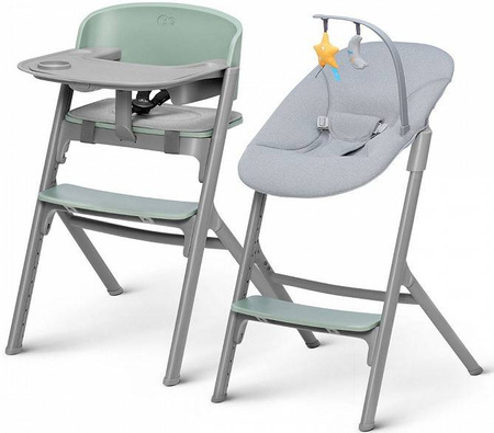 Kinderkraft Livy Krzesełko Do Karmienia + Calmee Bujaczek Zielony Olive Green