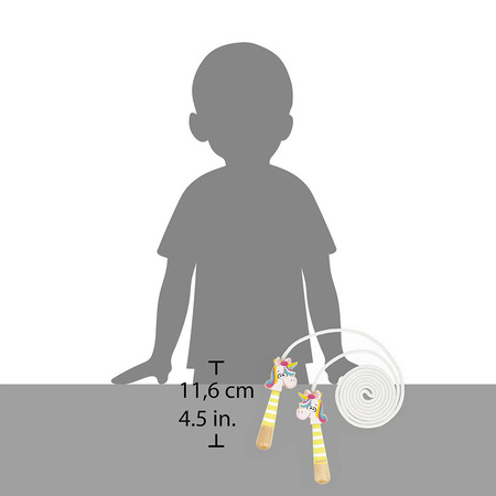 Janod Skakanka z drewnianymi rączkami Jednorożec Applepop 3+
