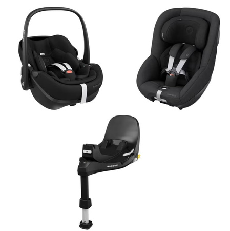 Maxi-Cosi Zestaw 360 Pro Family Fotelik + Nosidełko + Baza Twillic Black