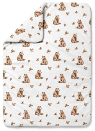 Waldin Kołdra Bambusowa 120x90 Niedźwiadki Biała