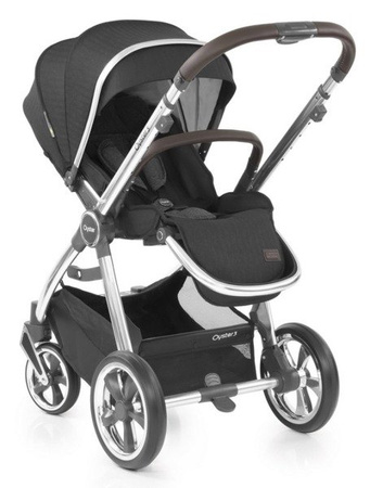 Oyster 3 Wózek Spacerowy Caviar - srebrny stelaż