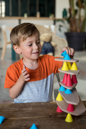 OPPI Kreatywny zestaw konstrukcyjny mały Piks Small 24 el. + Zestaw 24 kart kreatywnych 3+