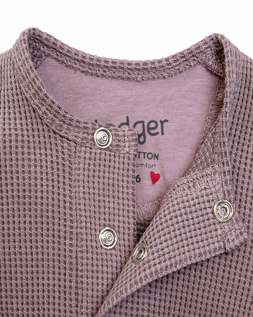 Lodger Pajacyk piżamka niemowlęca bawełniana wrzosowa Ciumbelle Rose r. 62