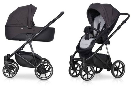 Riko Side Wózek Głęboko-Spacerowy 2w1 Anthracite